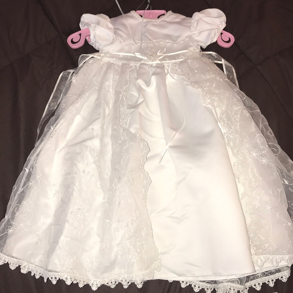 Am Originals Embroidered Organza Dress Baby Girl